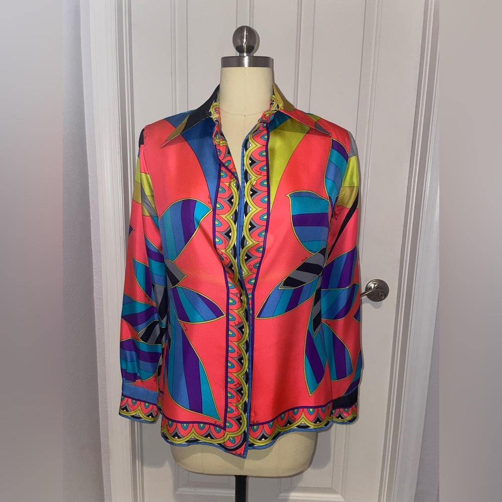 Vintage Emilio Pucci Silk Shirt Circa 1960’s-70’s
